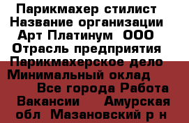 Парикмахер-стилист › Название организации ­ Арт Платинум, ООО › Отрасль предприятия ­ Парикмахерское дело › Минимальный оклад ­ 17 500 - Все города Работа » Вакансии   . Амурская обл.,Мазановский р-н